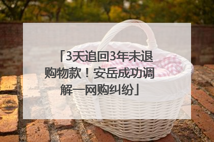 3天追回3年未退购物款！安岳成功调解一网购纠纷