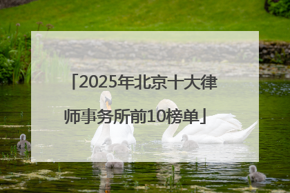 2025年北京十大律师事务所前10榜单