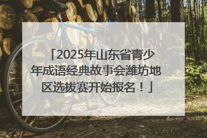 2025年山东省青少年成语经典故事会潍坊地区选拔赛开始报名！