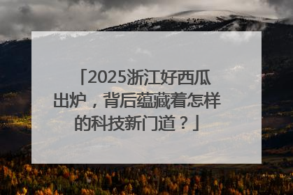 2025浙江好西瓜出炉，背后蕴藏着怎样的科技新门道？