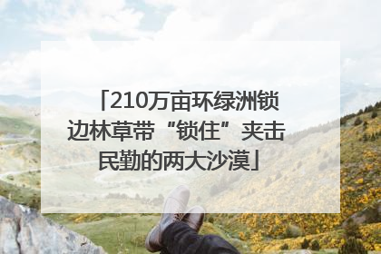 210万亩环绿洲锁边林草带“锁住”夹击民勤的两大沙漠