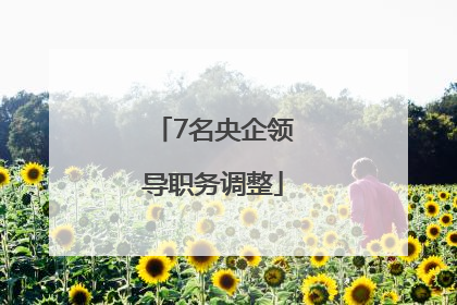 7名央企领导职务调整
