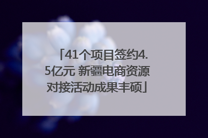 41个项目签约4.5亿元 新疆电商资源对接活动成果丰硕