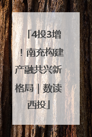 4投3增！南充构建产融共兴新格局｜数读西投