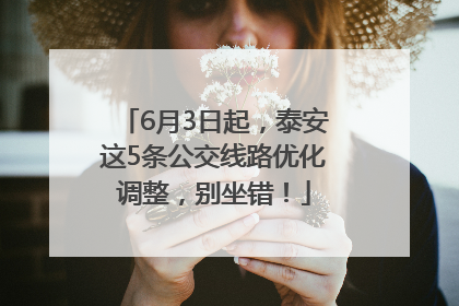 6月3日起，泰安这5条公交线路优化调整，别坐错！