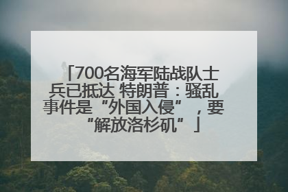 700名海军陆战队士兵已抵达 特朗普：骚乱事件是“外国入侵”，要“解放洛杉矶”