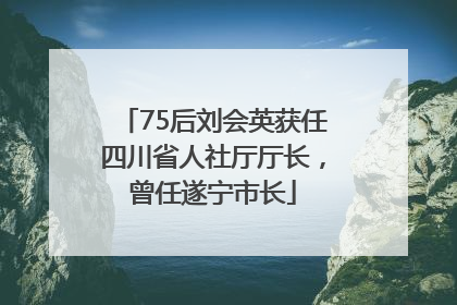 75后刘会英获任四川省人社厅厅长，曾任遂宁市长